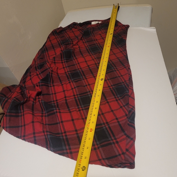 90s style red plaid spaghetti strap dress - Picture 7 of 9
